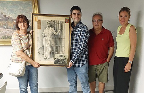 Museo del Nacionalismo Vasco - Familia Campomanes dona el dibujo de Manuel Campomanes